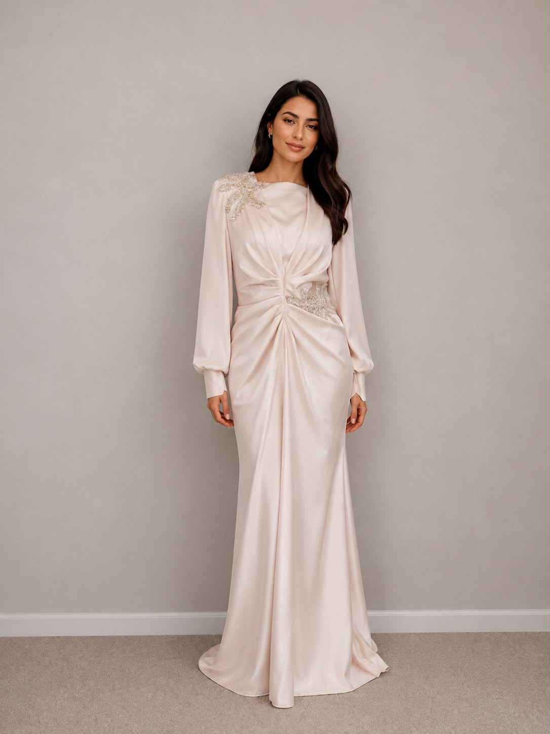 3900 Oversize Uzun Basic Gömlek - Kahverengi