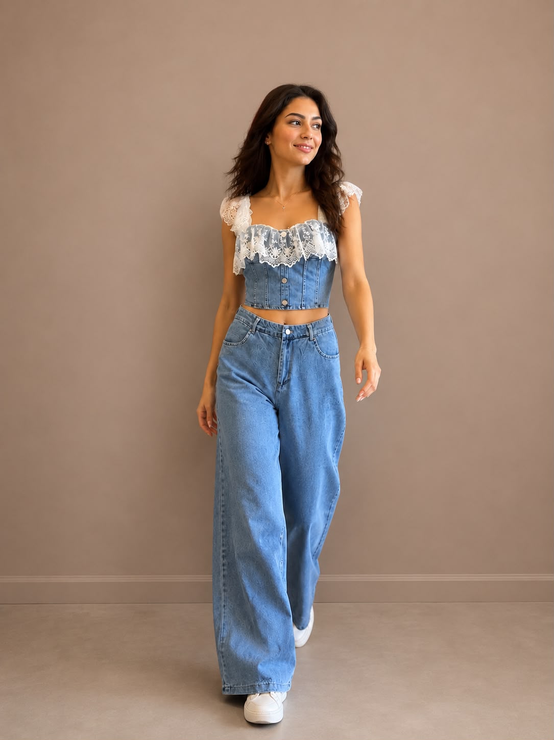 Kadın Ekru Patlı Kaşkorse Bluz BLZ-19000588
