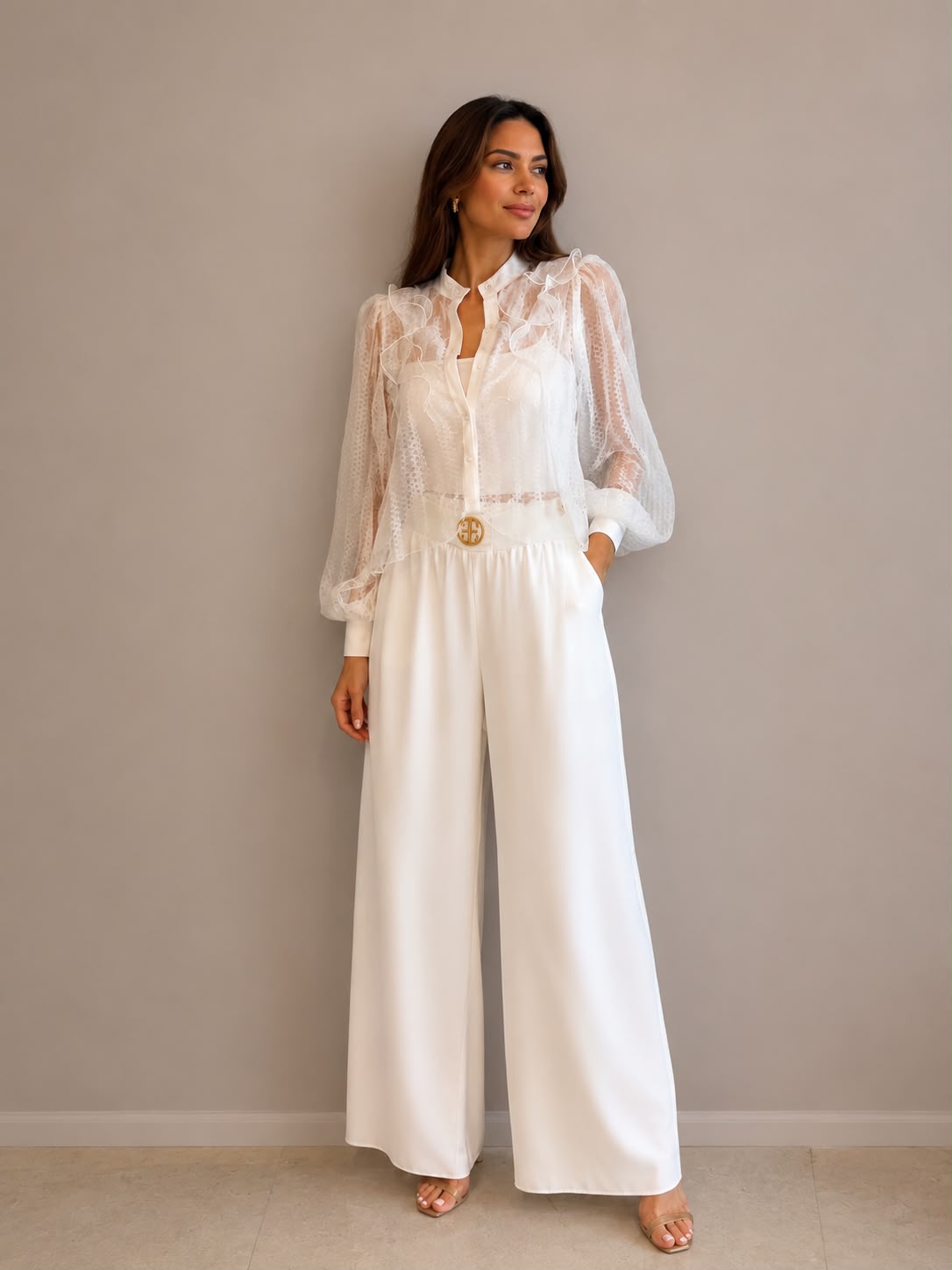 Mavi Çizgili Over Fit Gömlek Mg1525